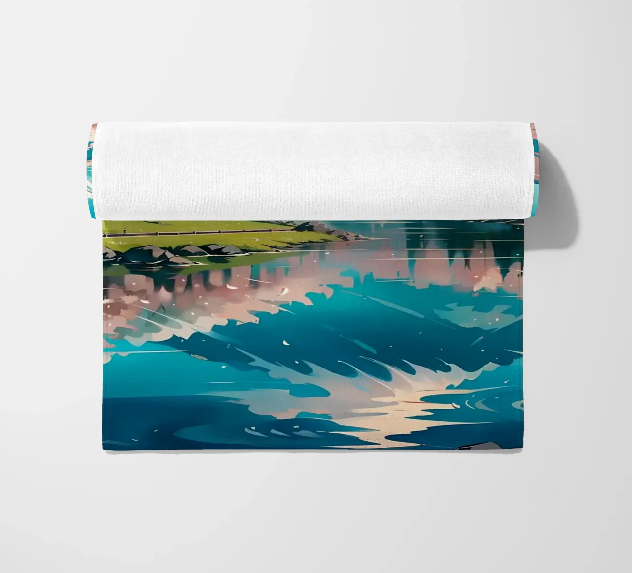 montagna ciliegio in fiore fiume telo mare da MountainShop