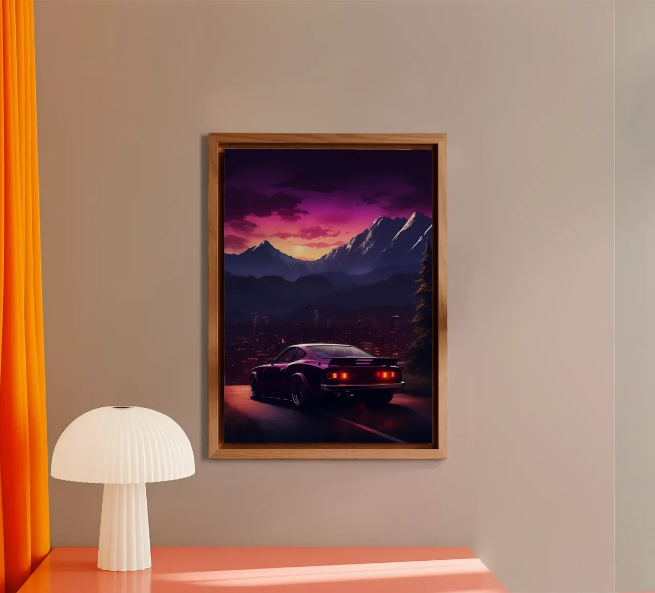 mountains car cityscape alu-dibond by MountainShop