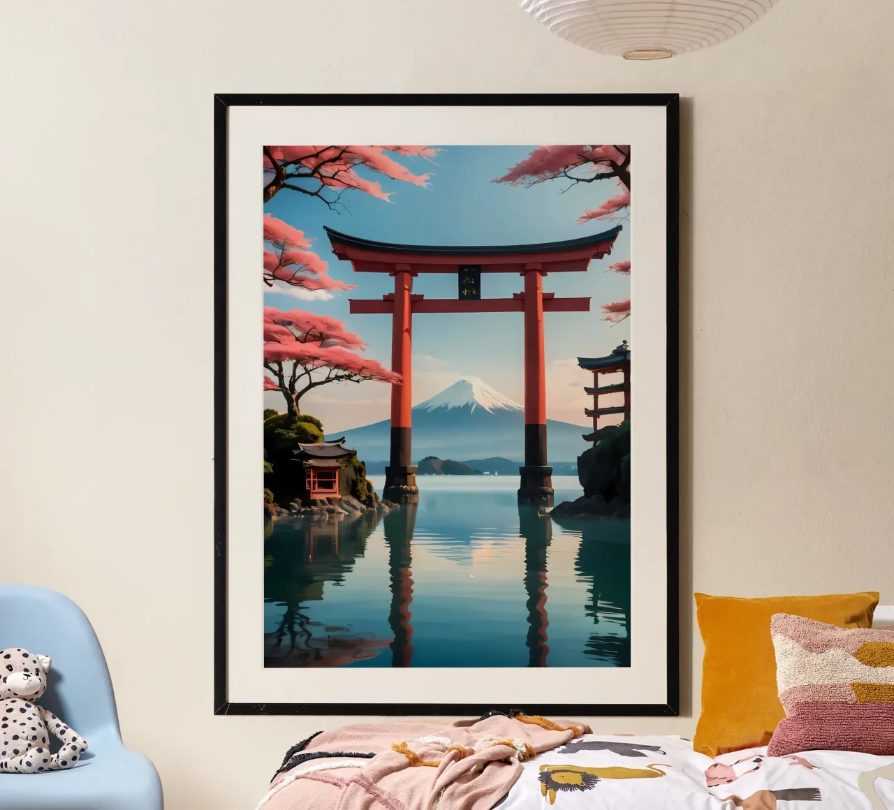 porta torii fiori di ciliegio carta hahnemühle da MountainShop