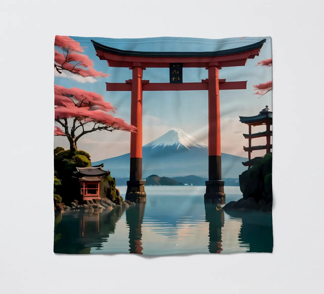 porta torii fiori di ciliegio coperta in pile da MountainShop