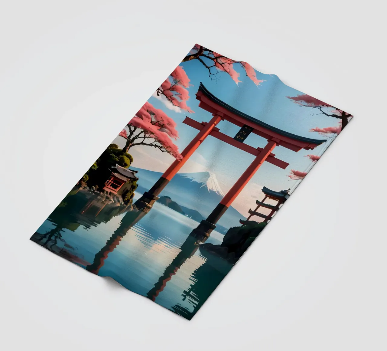 porta torii fiori di ciliegio coperta in pile da MountainShop
