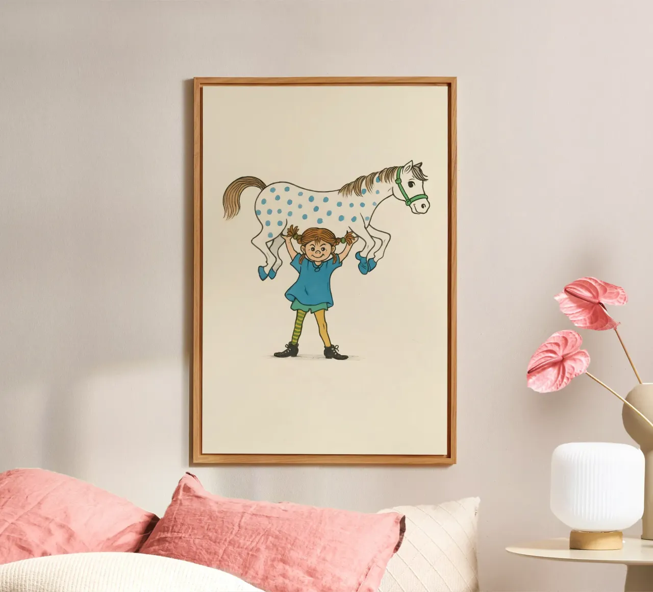Pippi Longstocking and Little Uncle | 1 alluminio dibond da LittleMieschiefs