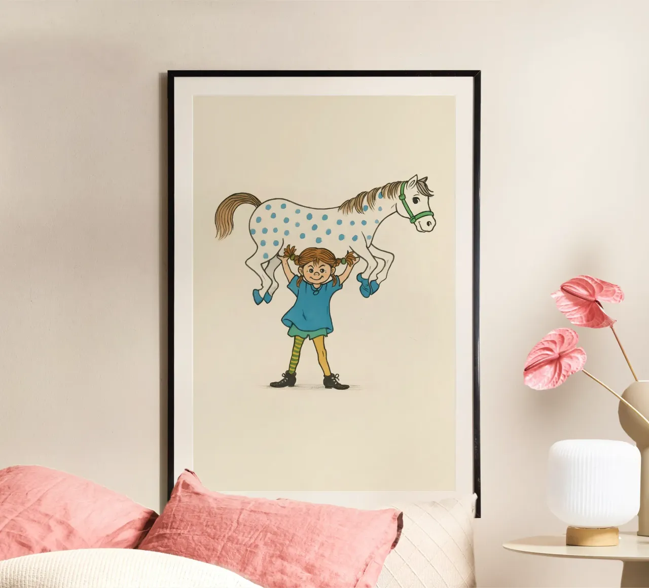 Pippi Longstocking and Little Uncle | 1 carta hahnemühle da LittleMieschiefs