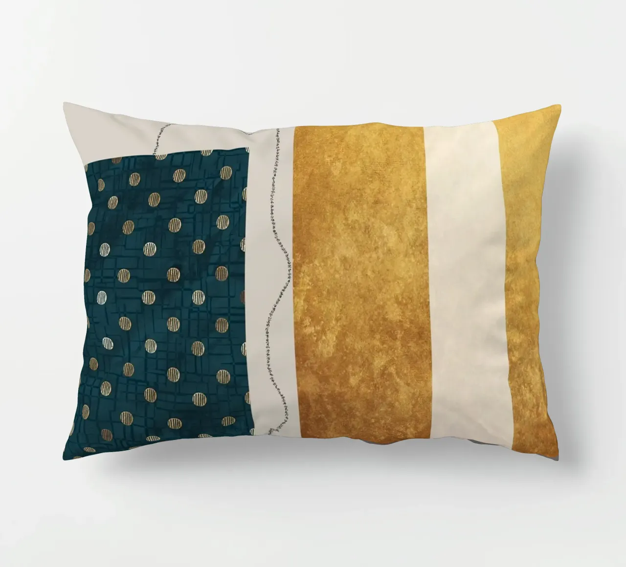 modern abstract art golden cuscino da vintageshop