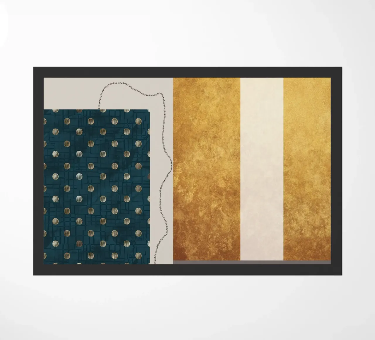 modern abstract art golden zerbino da vintageshop