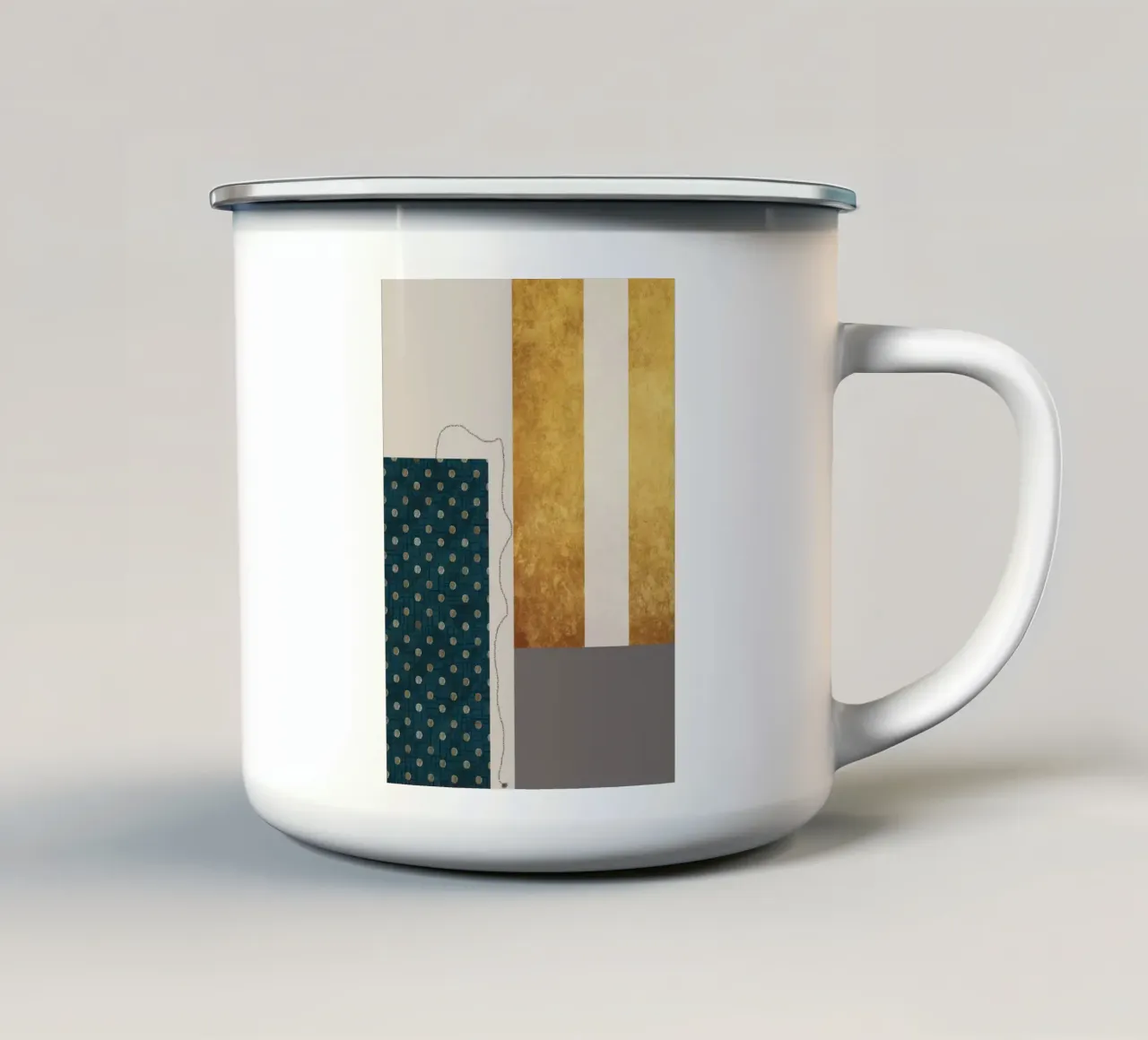 modern abstract art golden tazza in smalto da vintageshop