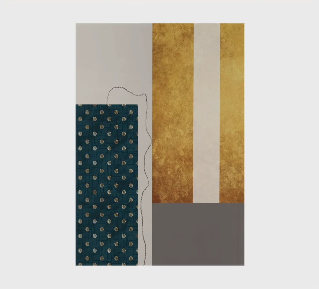 modern abstract art golden Notizbuch von vintageshop