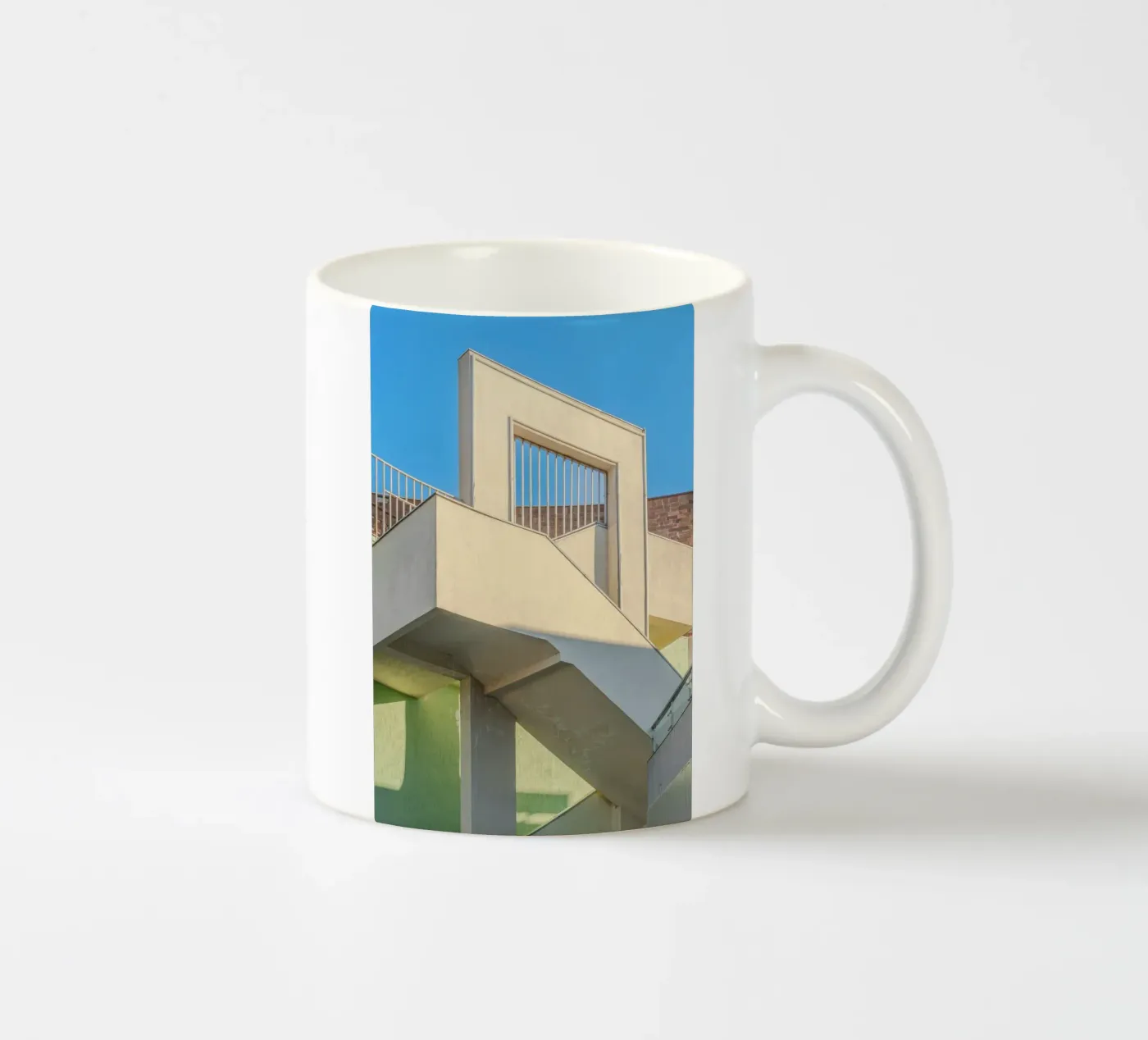 staircase ceramic mug by pastel color shape