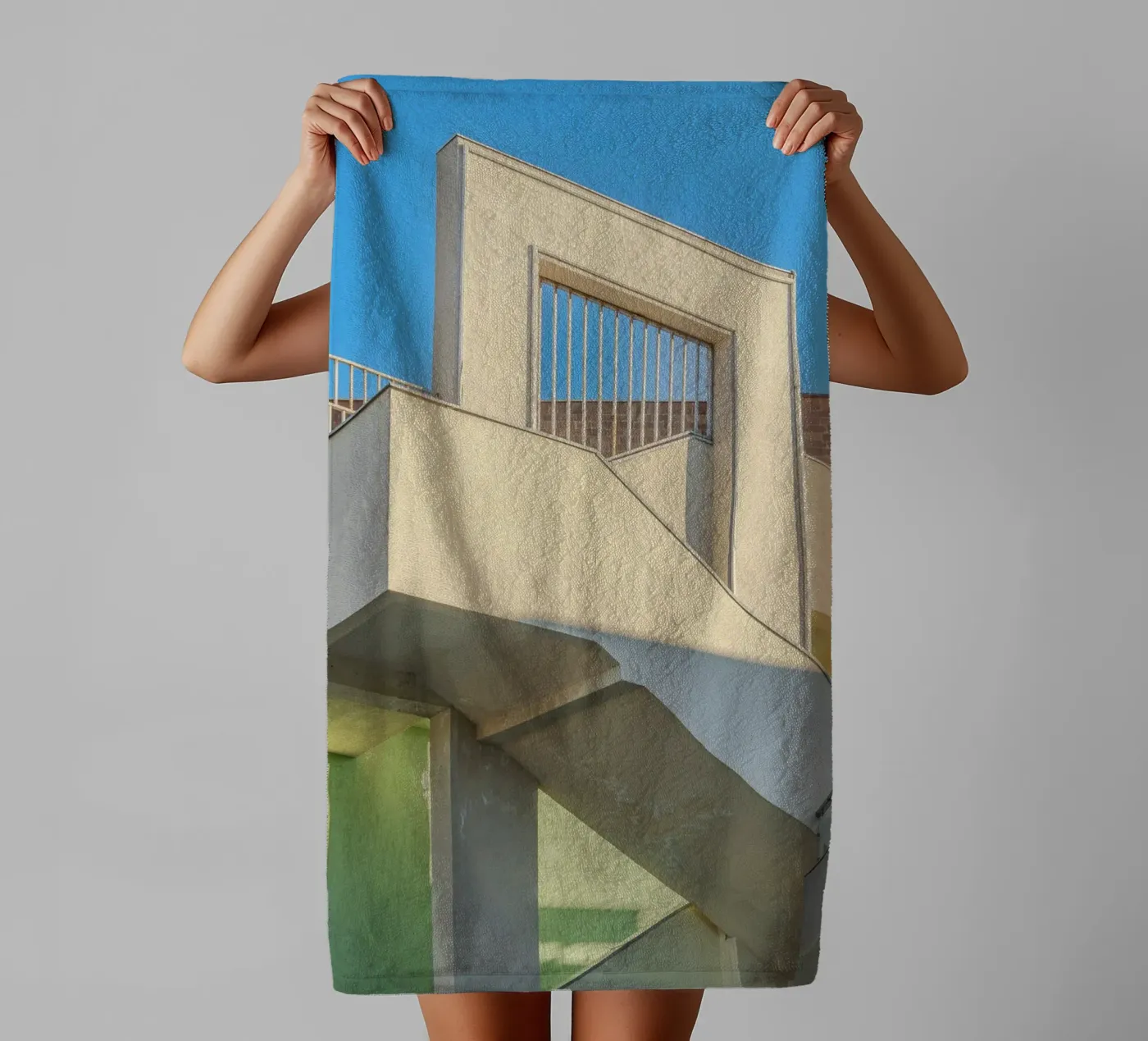 staircase badhanddoek van pastel color shape