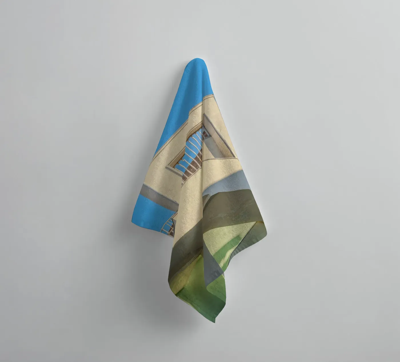 staircase badhanddoek van pastel color shape