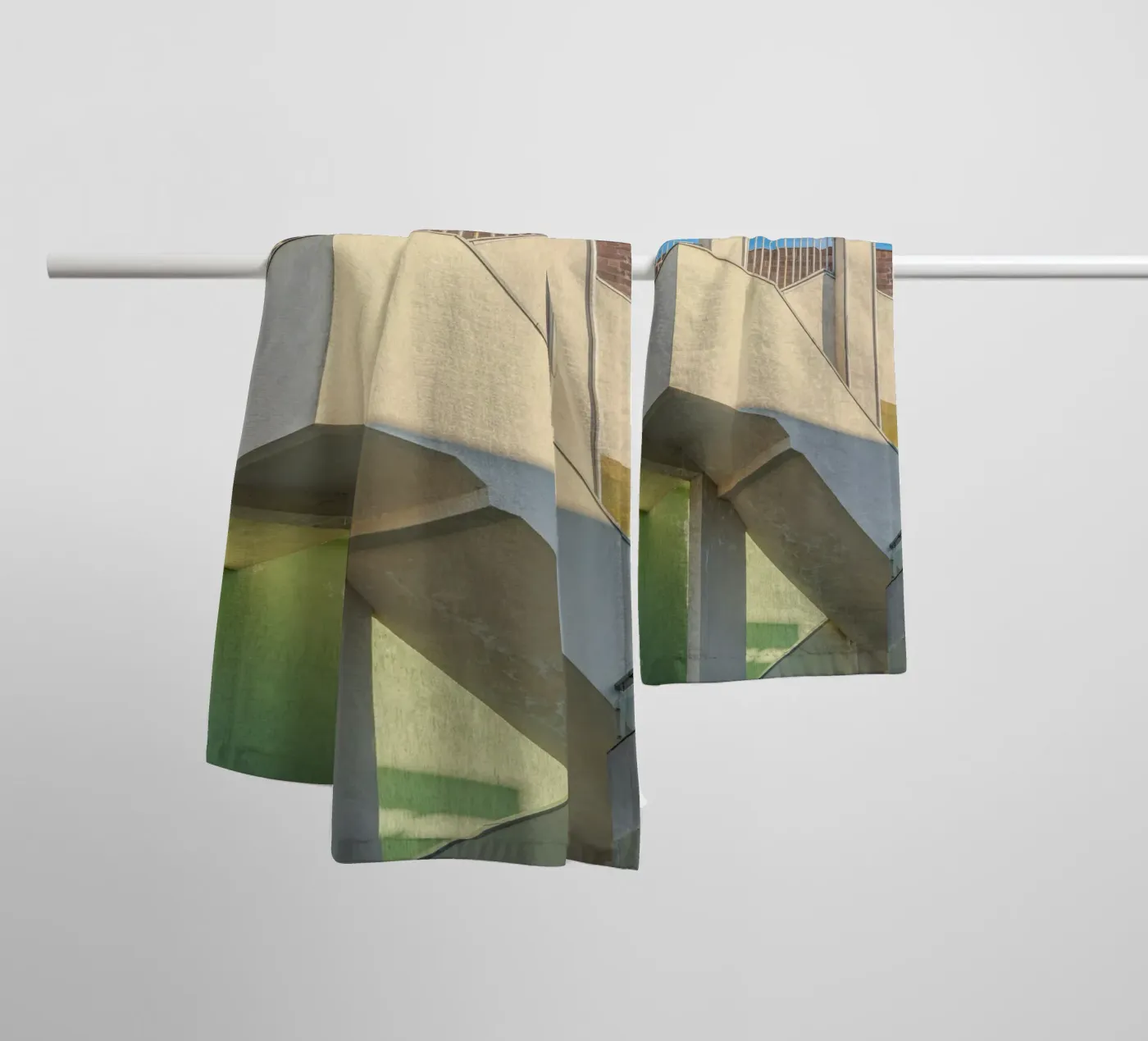 staircase badhanddoek van pastel color shape