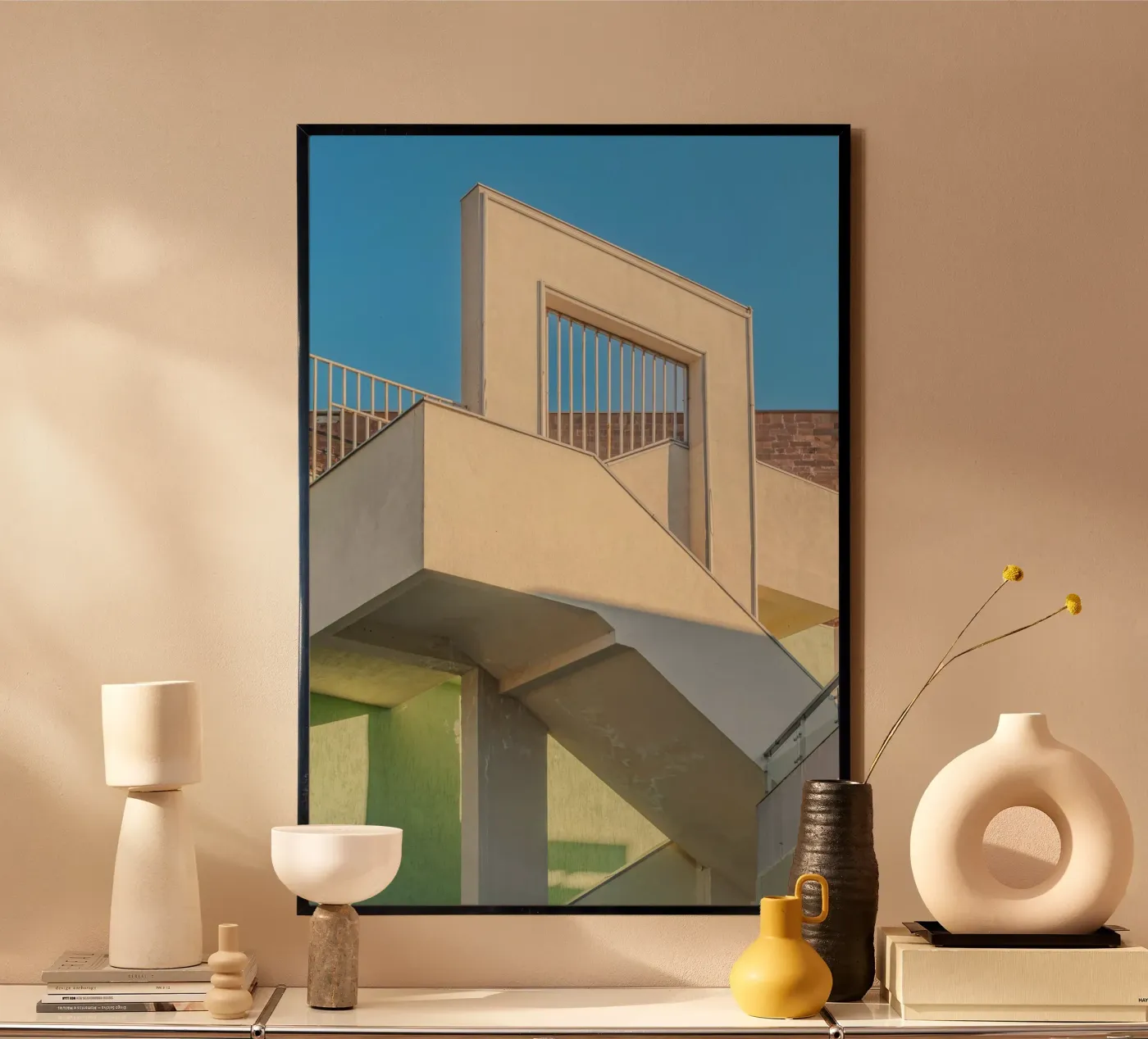 escalier poster de pastel color shape