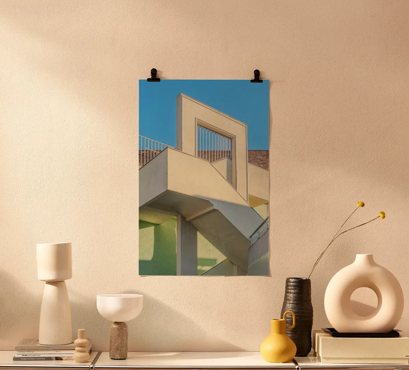 escalier poster de pastel color shape