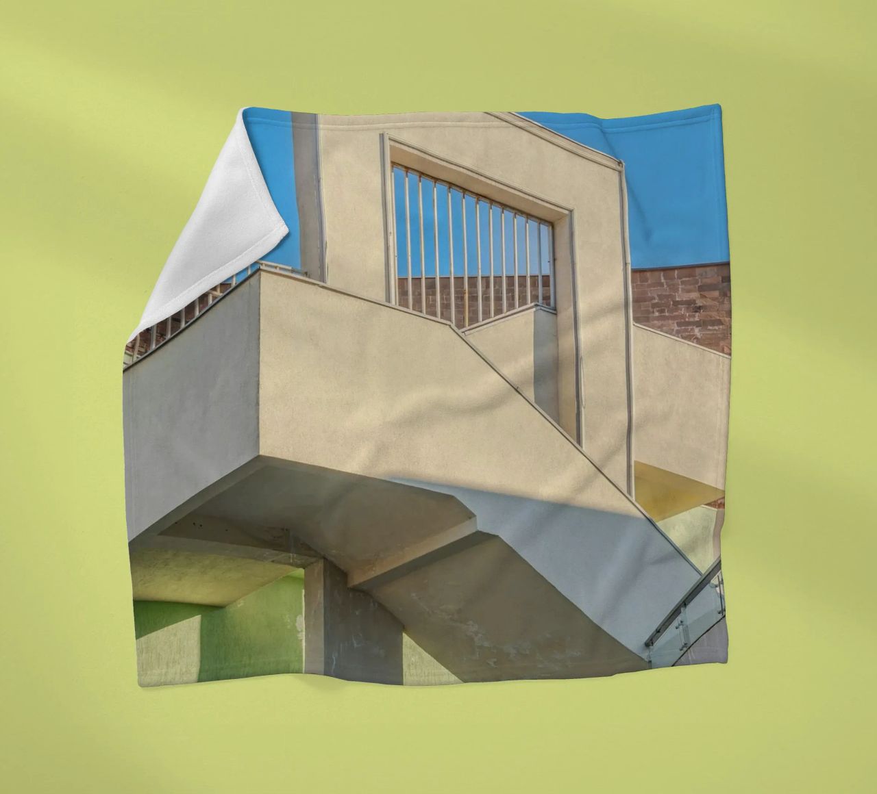 scala coperta in pile da pastel color shape