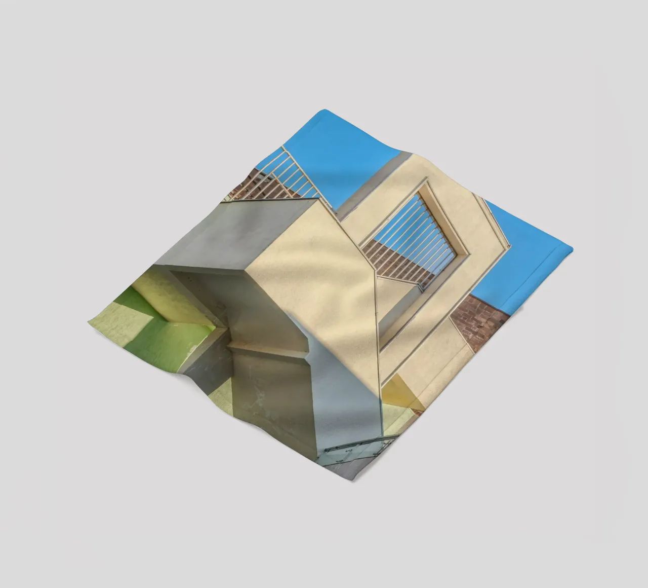 scala coperta in pile da pastel color shape