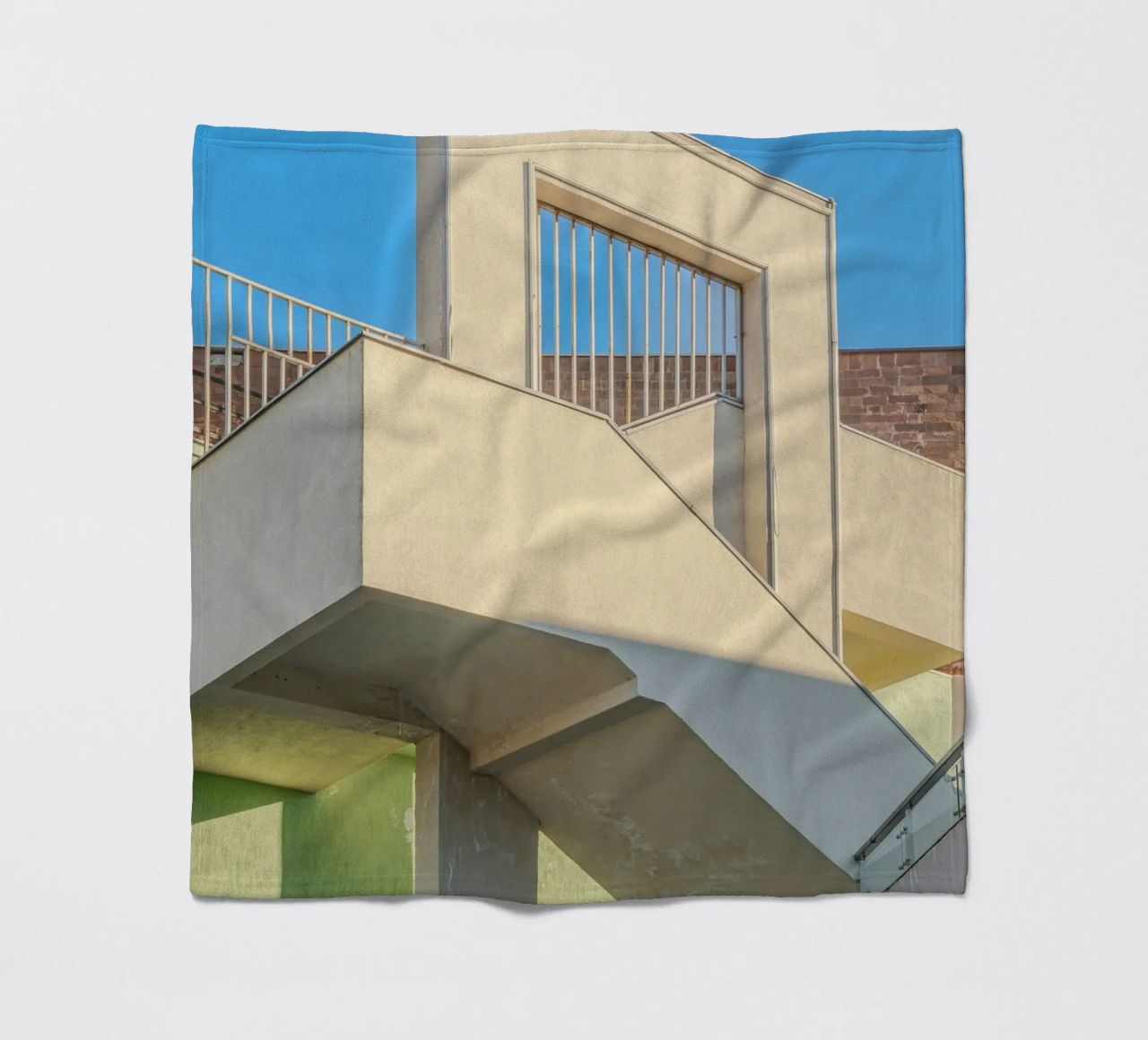 scala coperta in pile da pastel color shape