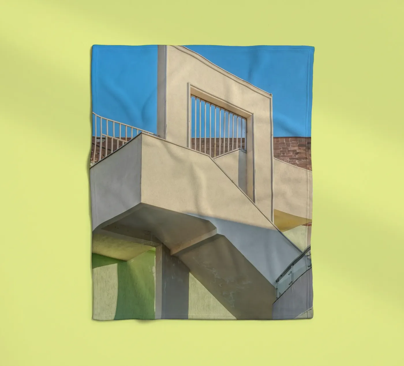 Treppe Fleecedecke von pastel color shape