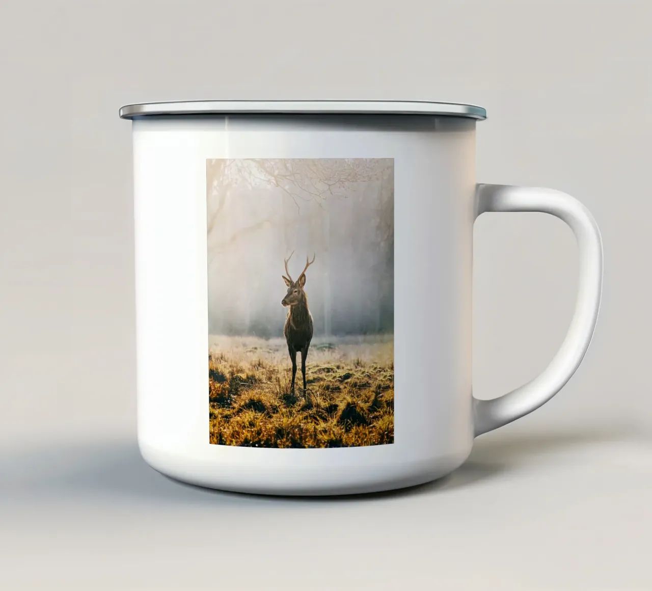 corna del sottobosco tazza in smalto da animal story home