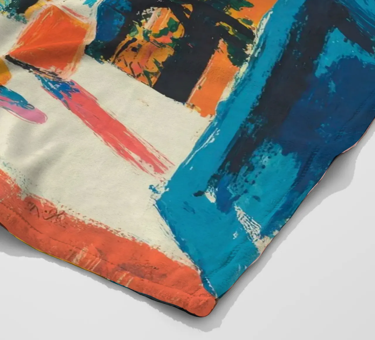 Balcone della Riviera in stile gouache di Matisse coperta in pile da ArtByNiki