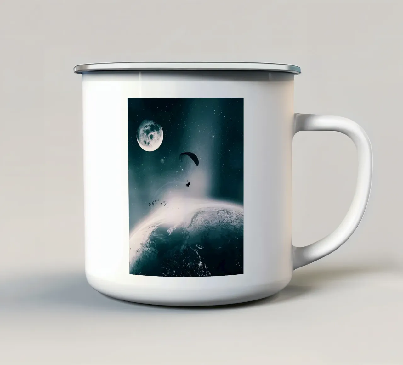 dalla stratosfera tazza in smalto da Green