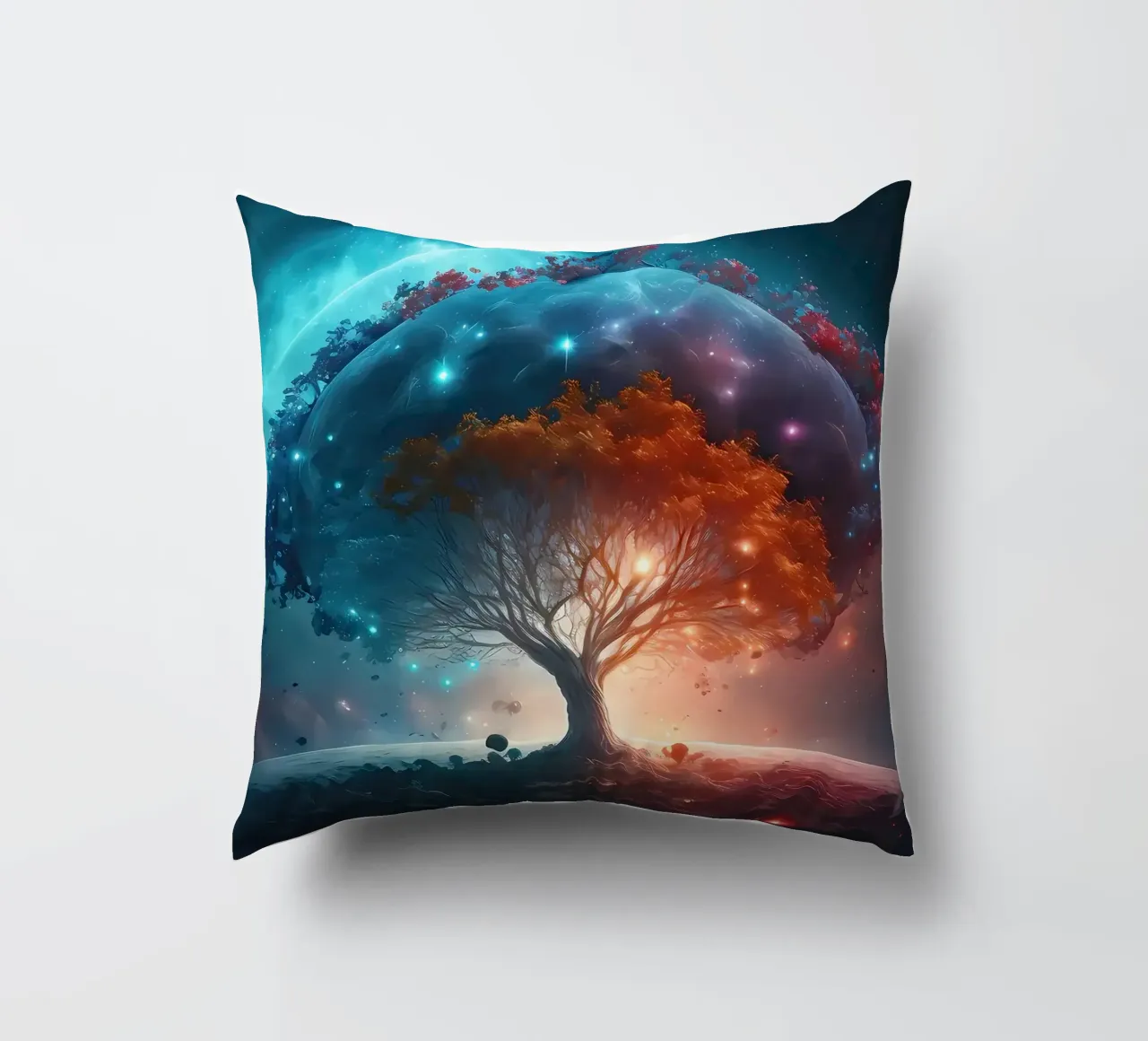 albero terra pianeti cuscino da Jennifer R Spyhalski