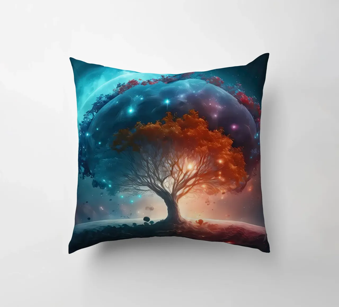 albero terra pianeti cuscino da Jennifer R Spyhalski