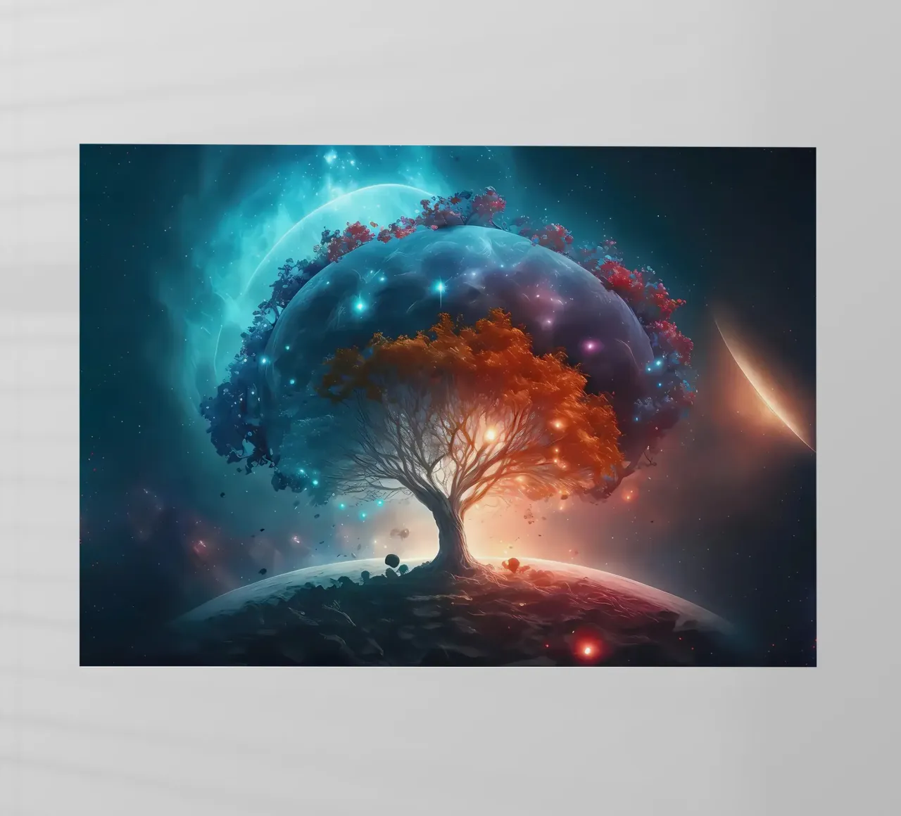 albero terra pianeti pellicola backlit da Jennifer R Spyhalski