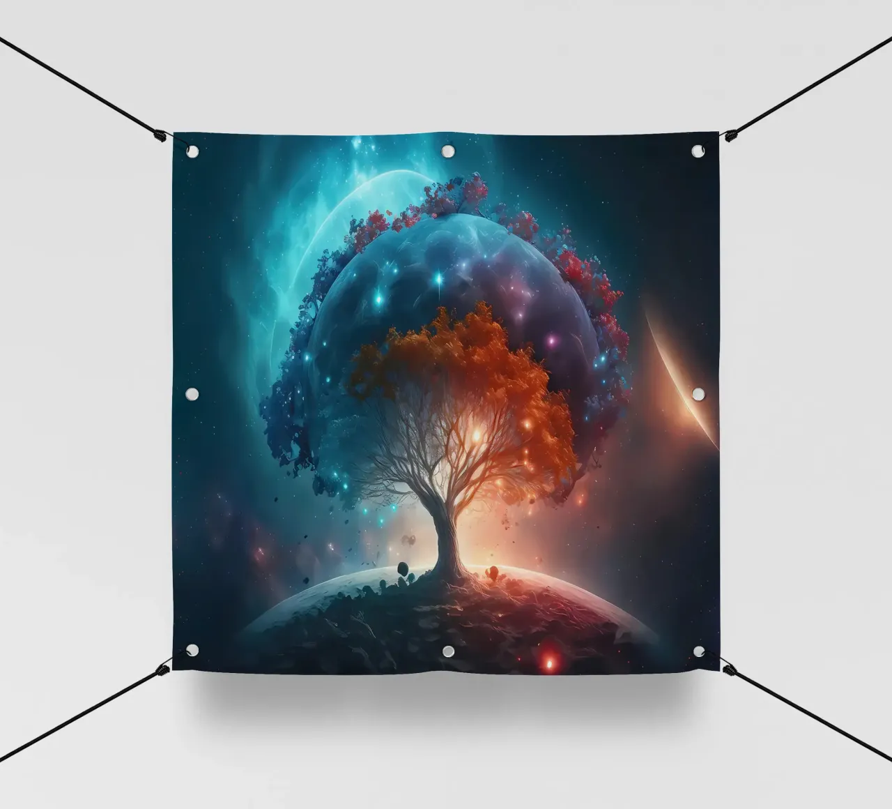 albero terra pianeti telo in pvc da Jennifer R Spyhalski