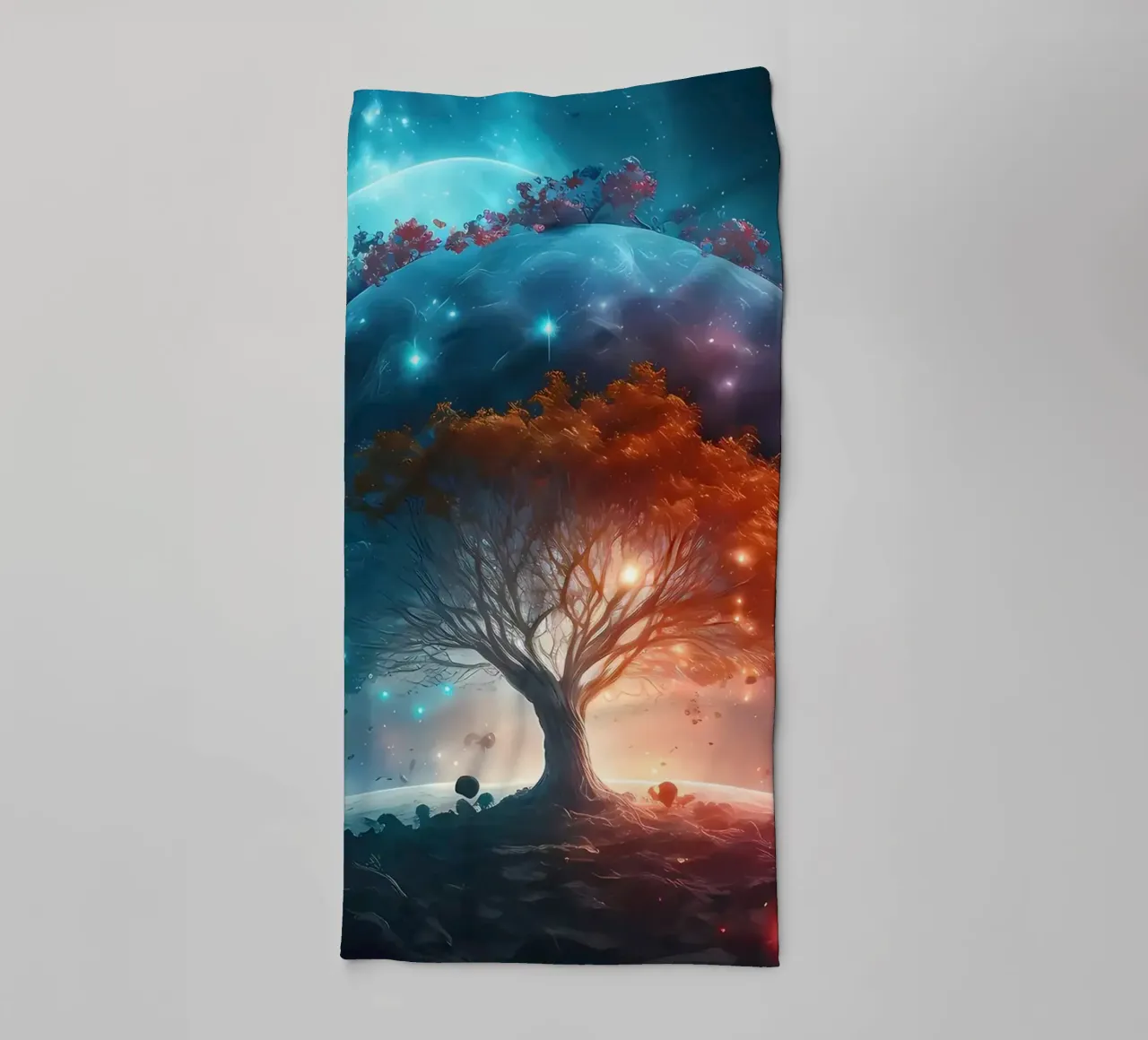 albero terra pianeti asciugamano da bagno da Jennifer R Spyhalski