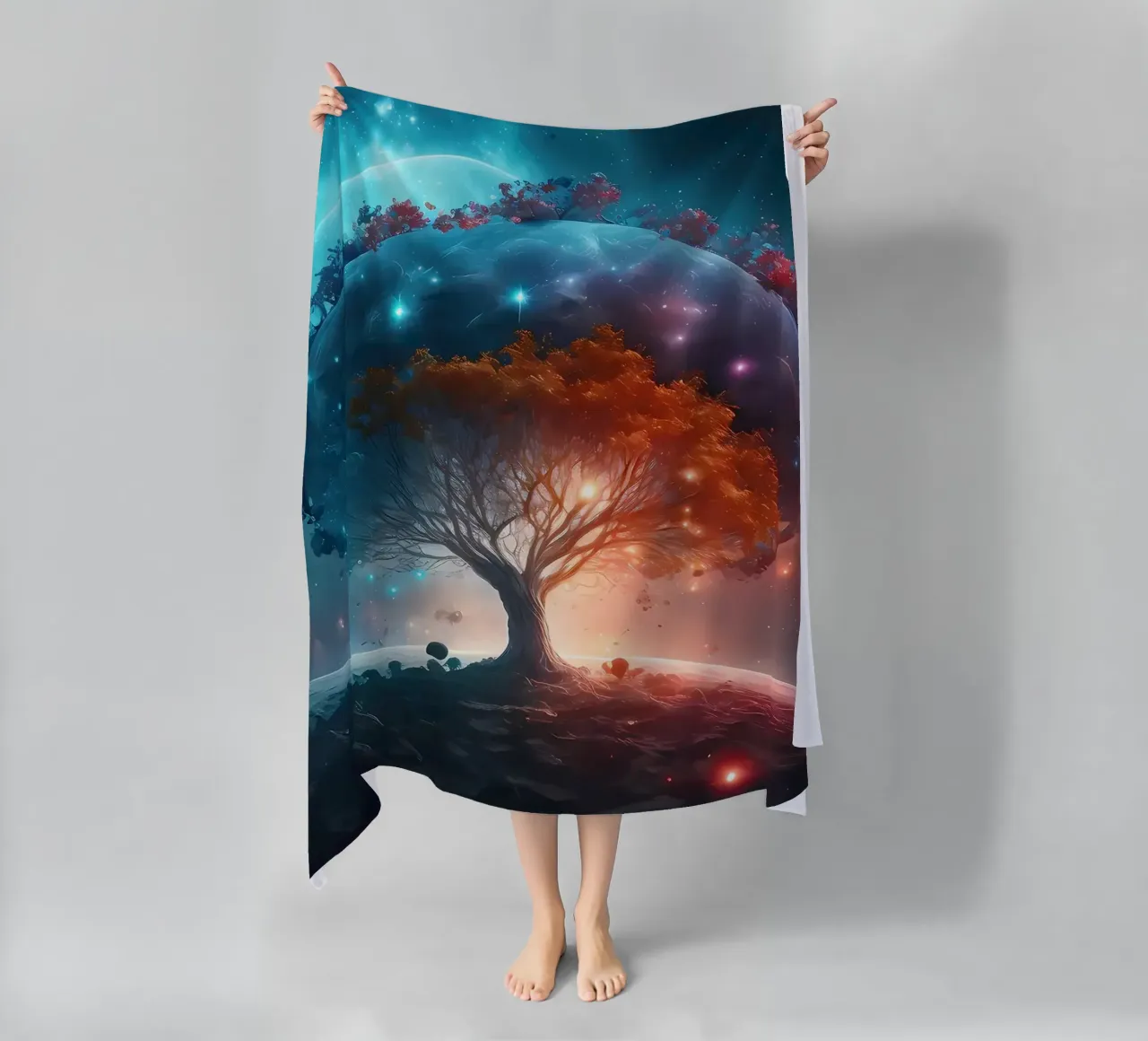 albero terra pianeti telo mare da Jennifer R Spyhalski