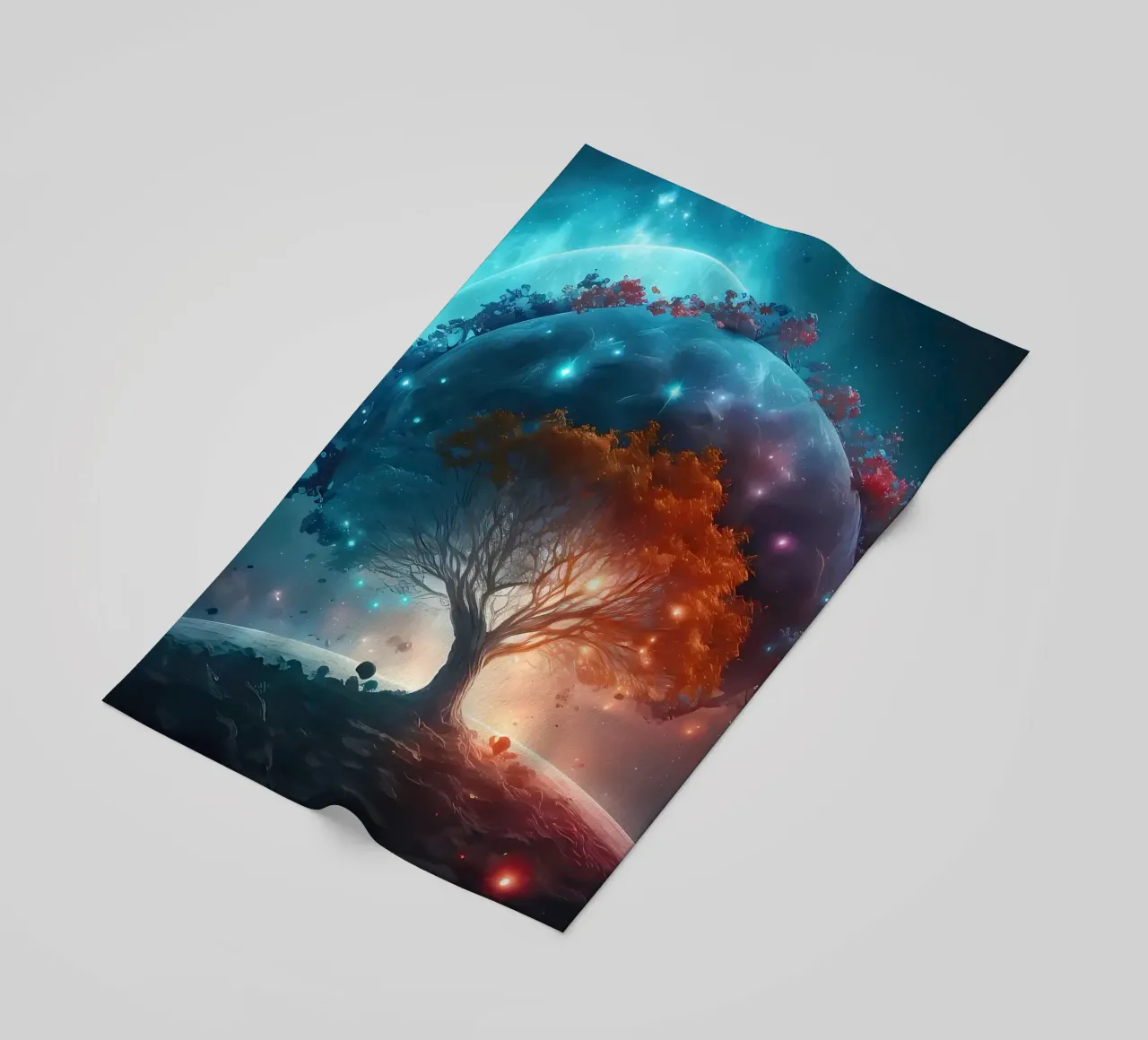 albero terra pianeti telo mare da Jennifer R Spyhalski