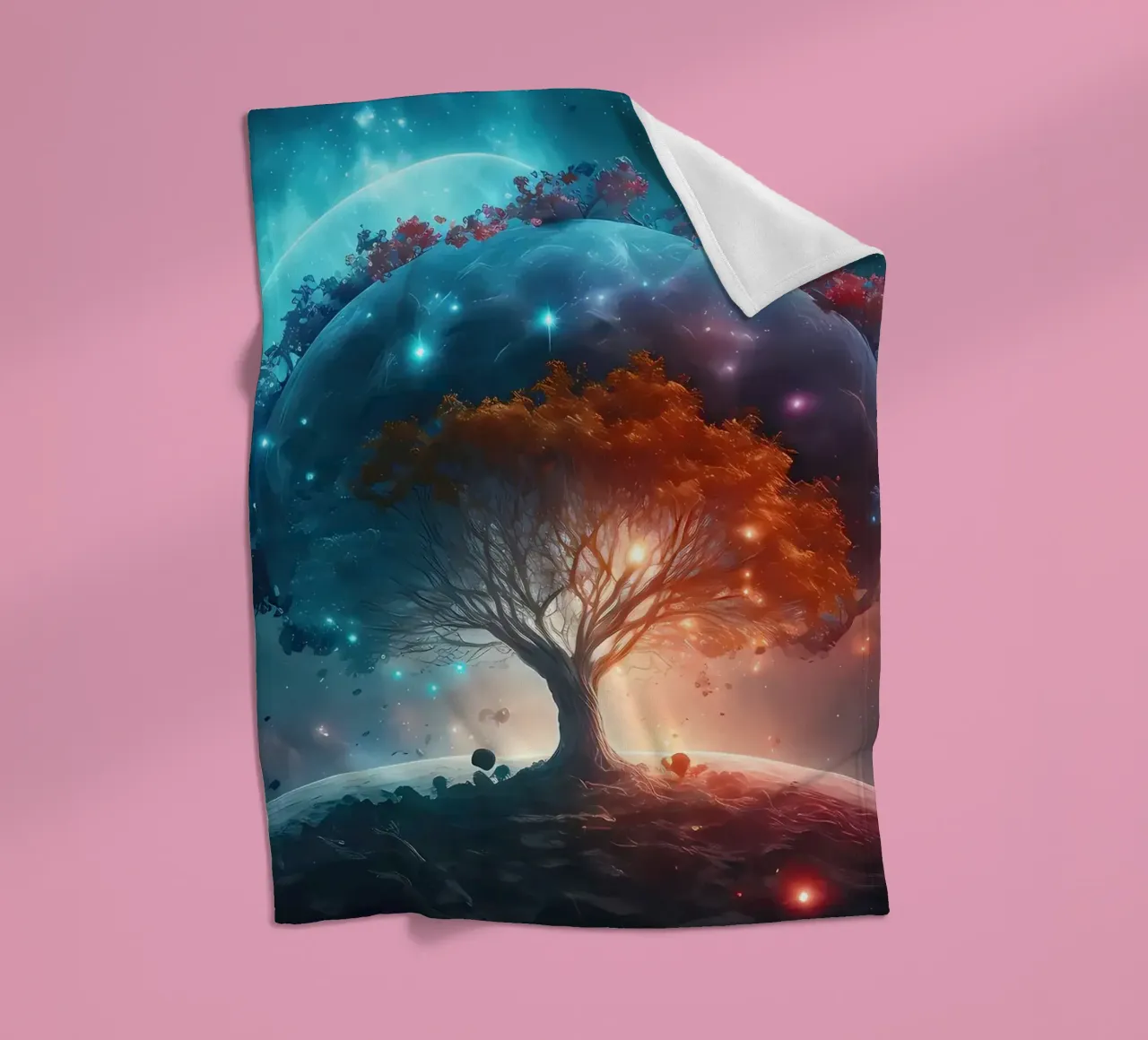 albero terra pianeti coperta in pile da Jennifer R Spyhalski