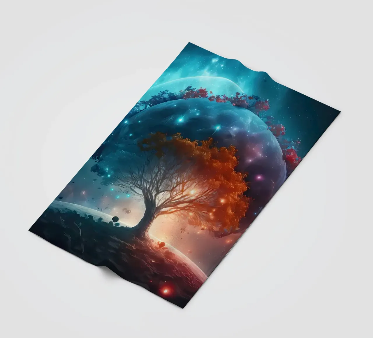 albero terra pianeti coperta in pile da Jennifer R Spyhalski