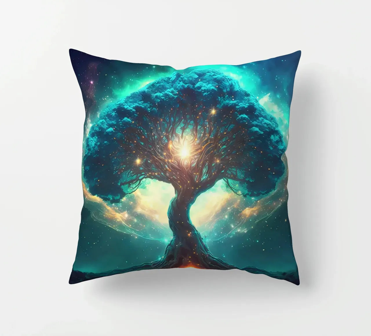 albero luce stellata cuscino da Jennifer R Spyhalski
