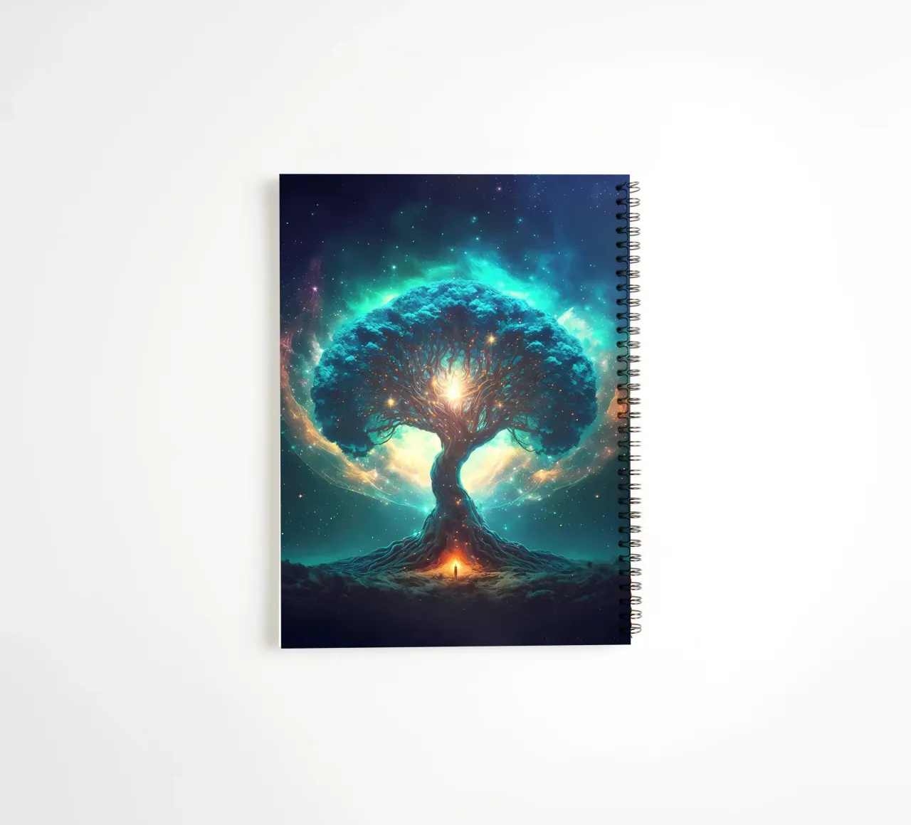 tree starry-sky light spiral notebook by Jennifer R Spyhalski