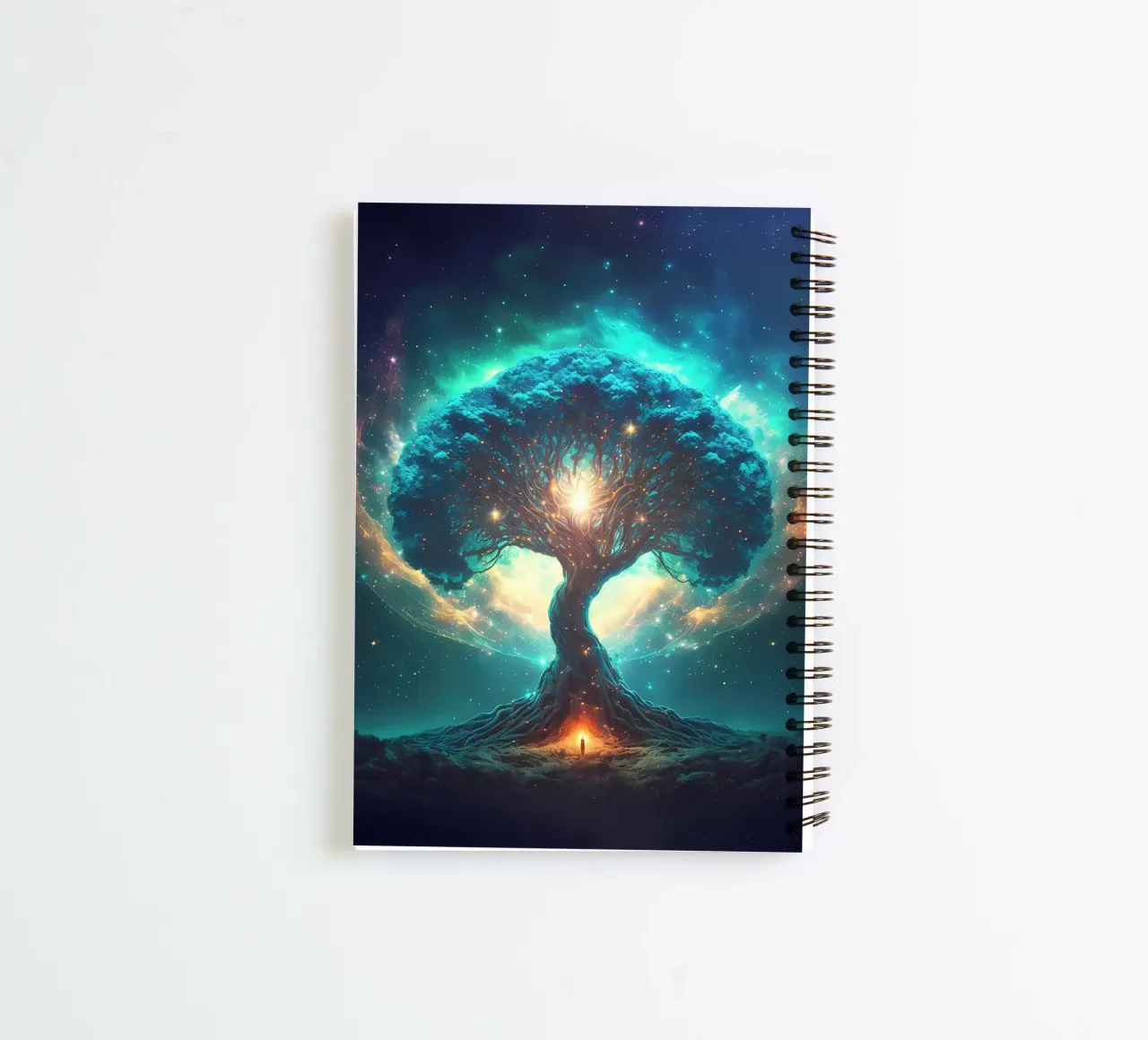 tree starry-sky light spiral notebook by Jennifer R Spyhalski