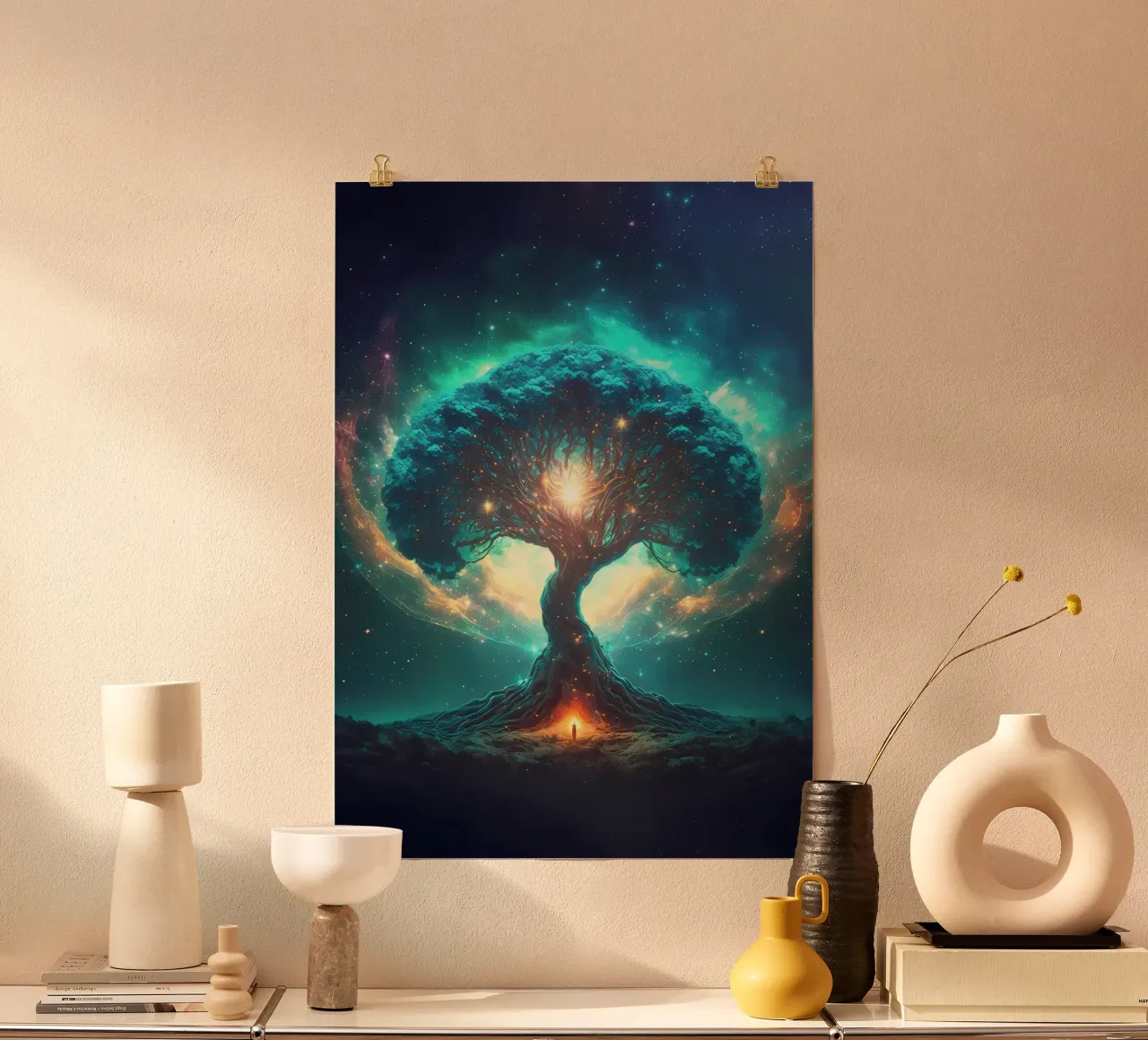 albero luce stellata carta hahnemühle da Jennifer R Spyhalski
