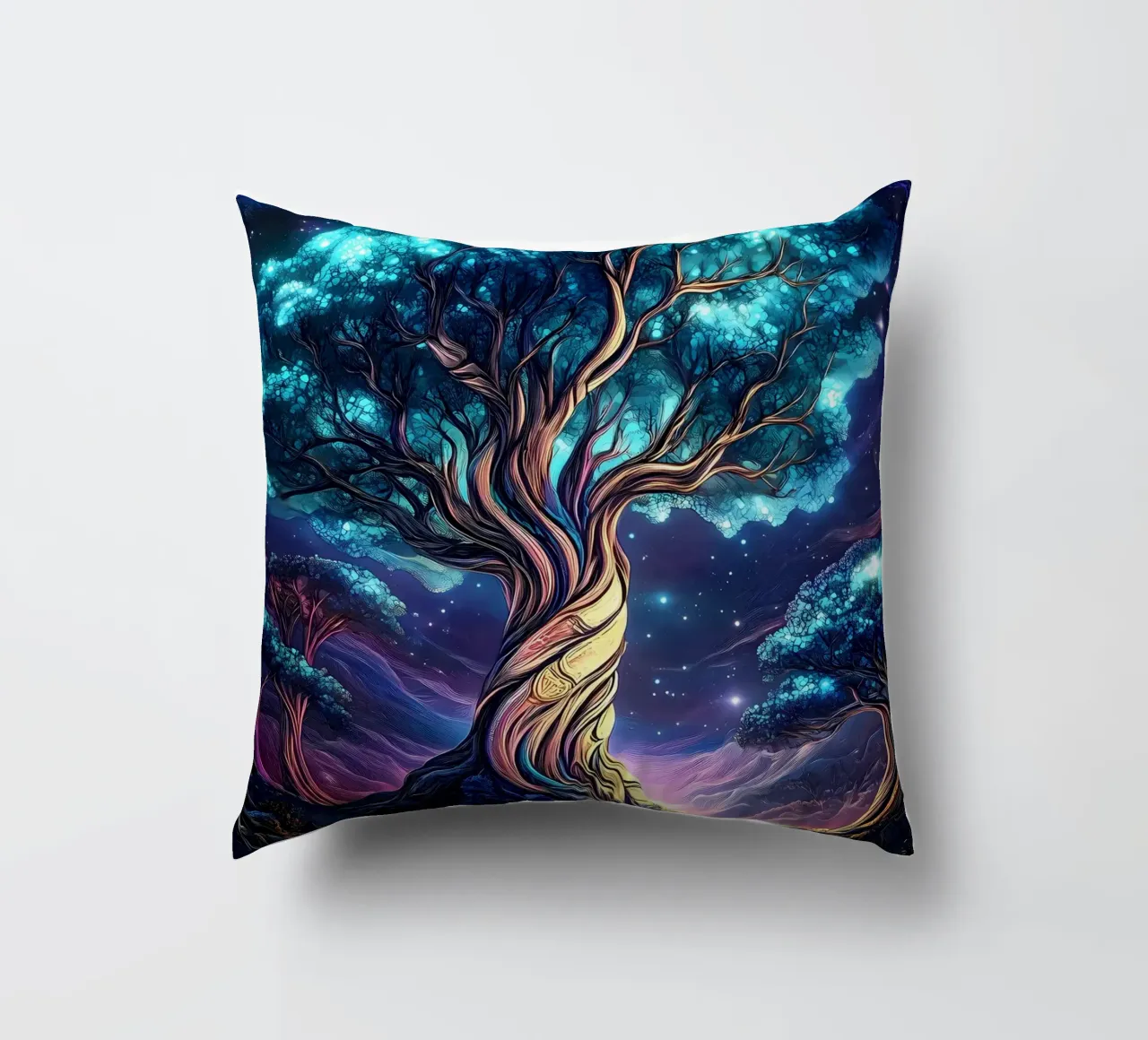 albero che brilla di notte cuscino da Jennifer R Spyhalski