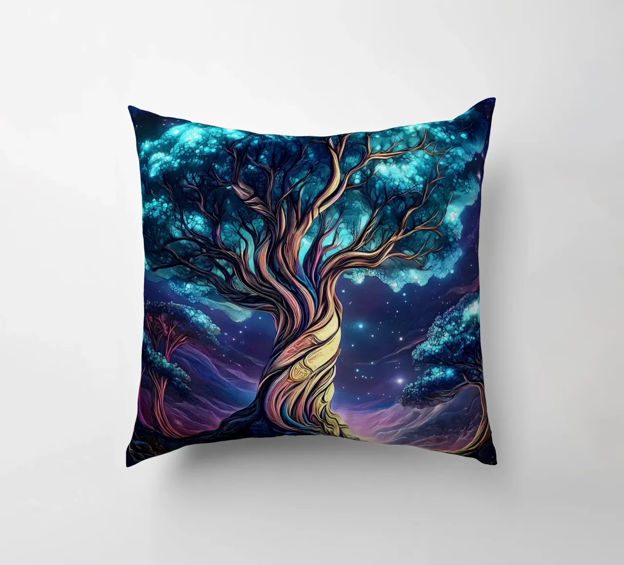 albero che brilla di notte cuscino da Jennifer R Spyhalski