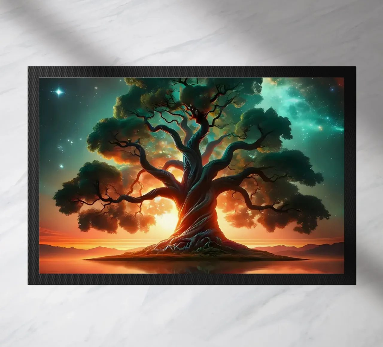albero tramonto nuvole zerbino da Jennifer R Spyhalski