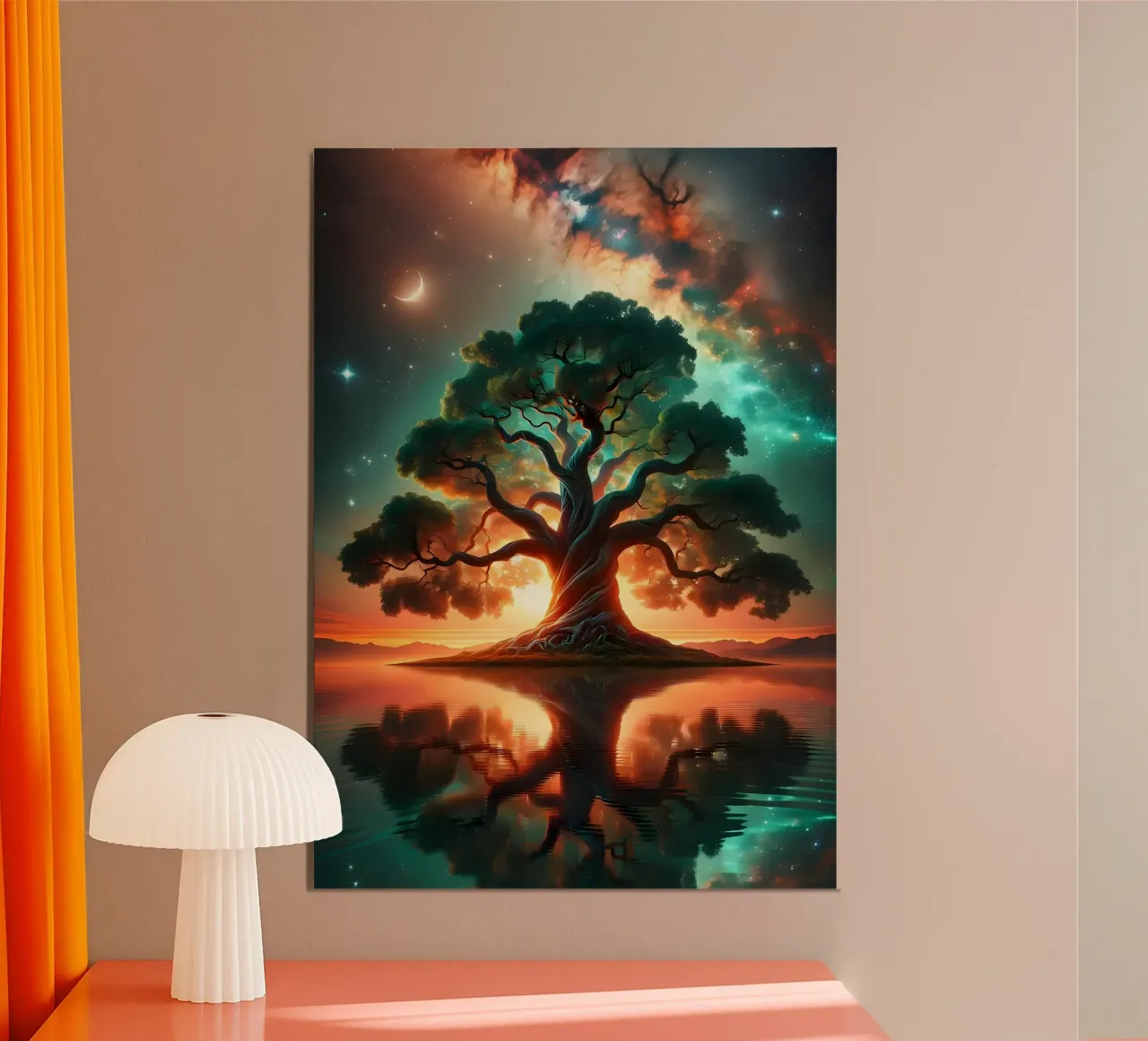 albero tramonto nuvole alluminio dibond da Jennifer R Spyhalski