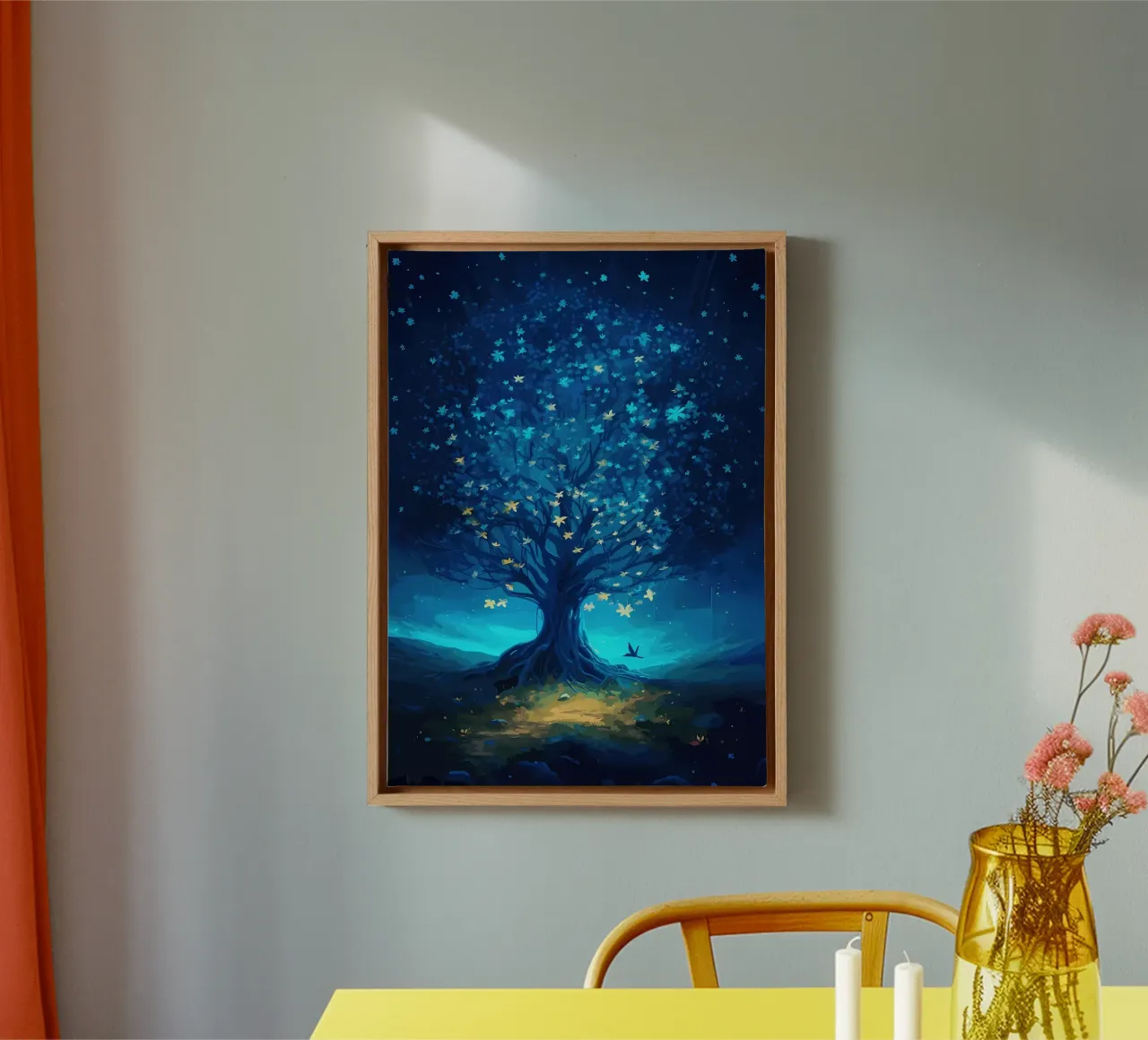 albero foglie farfalle tela da Jennifer R Spyhalski