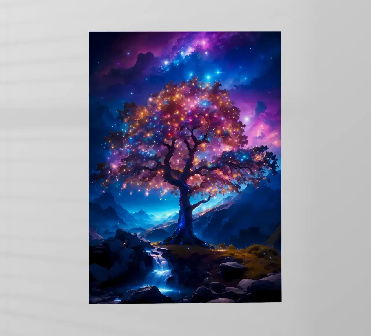 albero stelle galassia pellicola backlit da Jennifer R Spyhalski