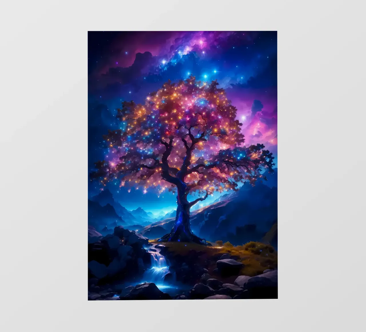 albero stelle galassia pellicola backlit da Jennifer R Spyhalski