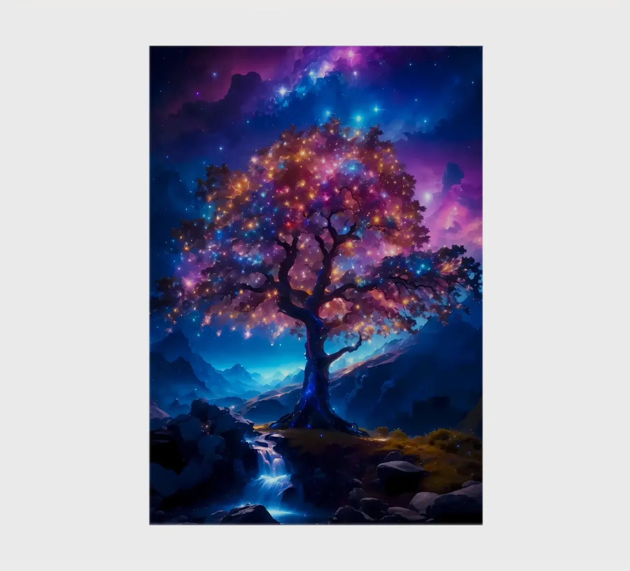 tree stars galaxy notebook by Jennifer R Spyhalski