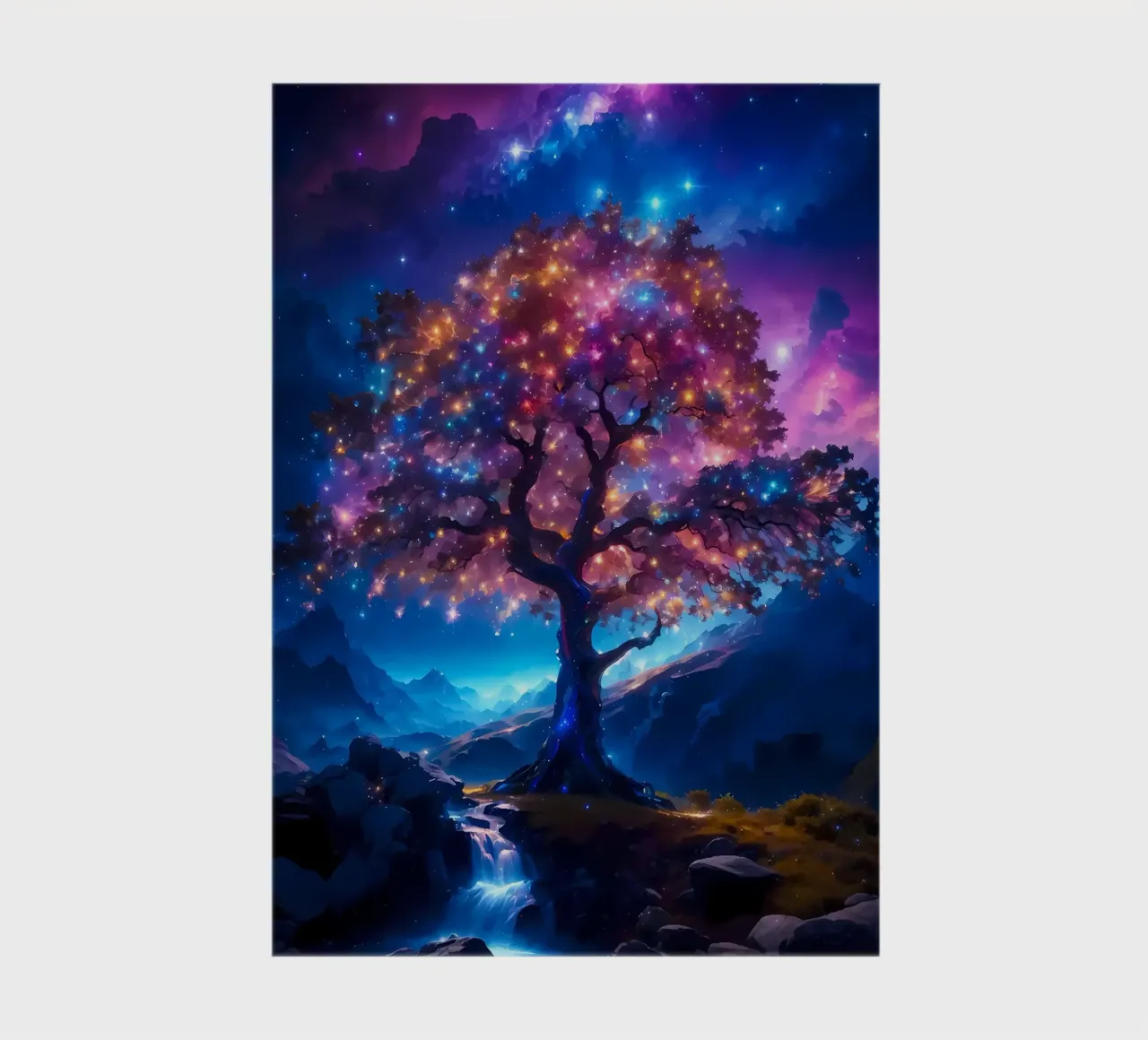 tree stars galaxy notebook by Jennifer R Spyhalski