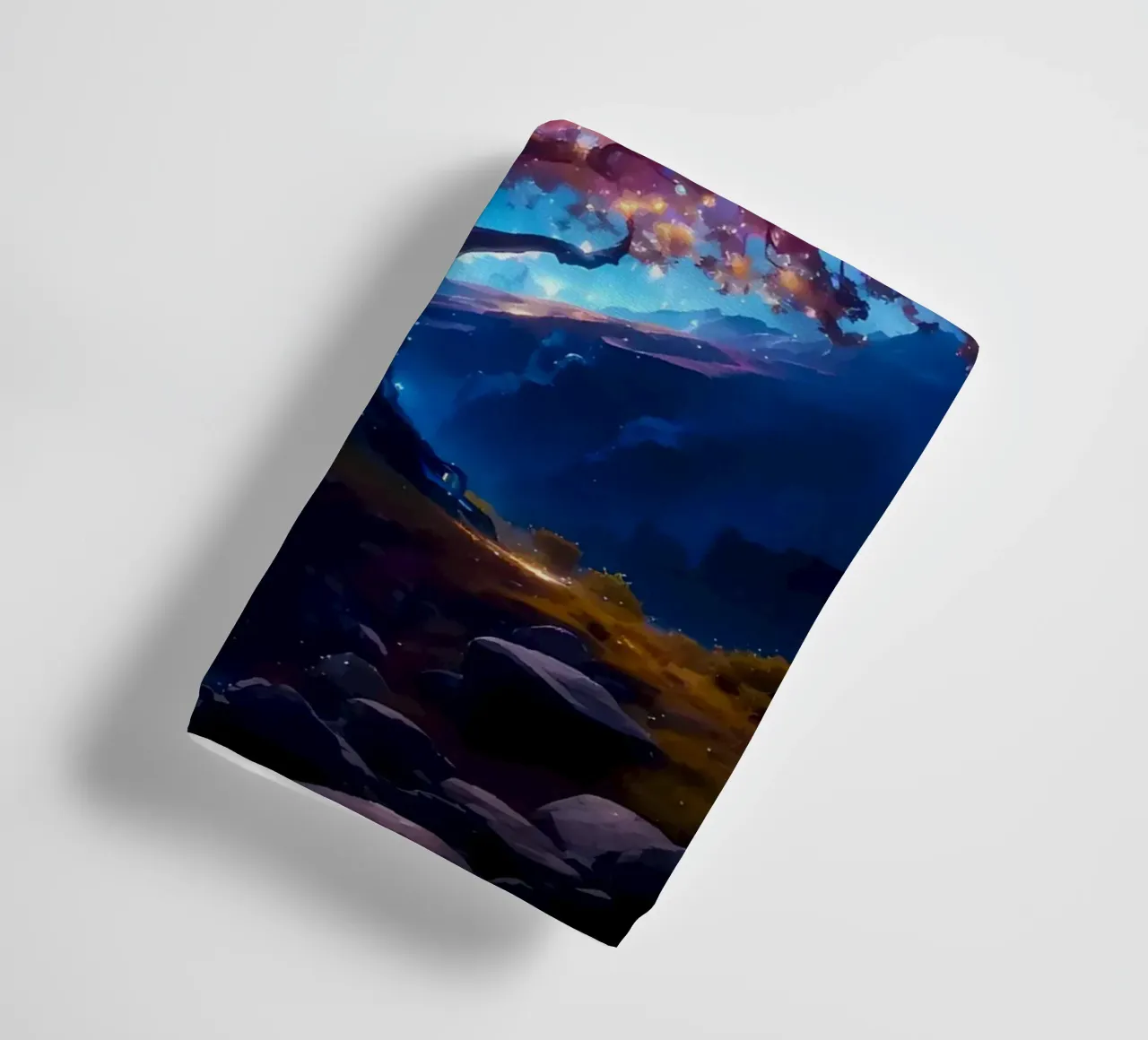 tree stars galaxy towel by Jennifer R Spyhalski