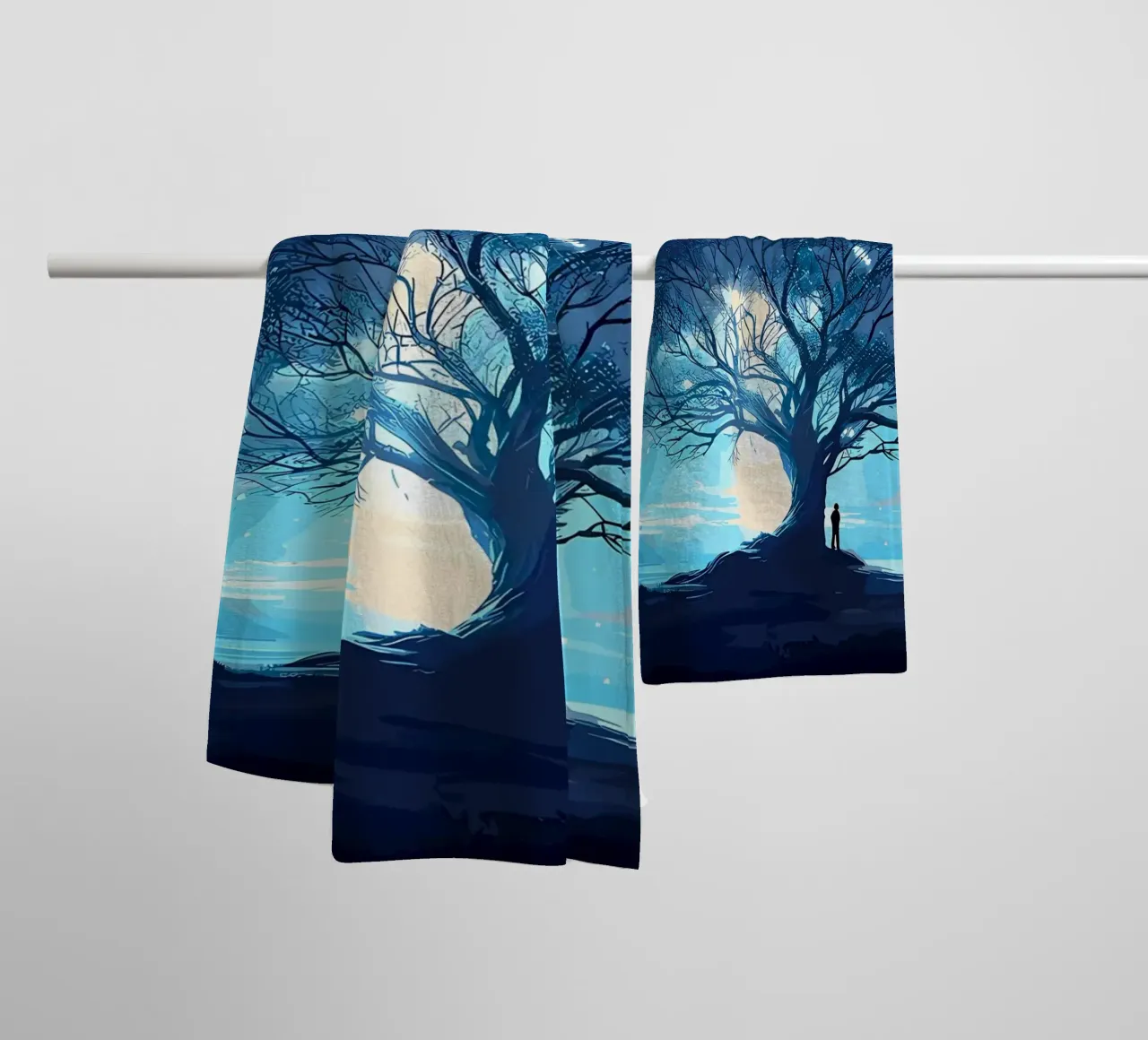 albero notte stelle asciugamano da bagno da Jennifer R Spyhalski