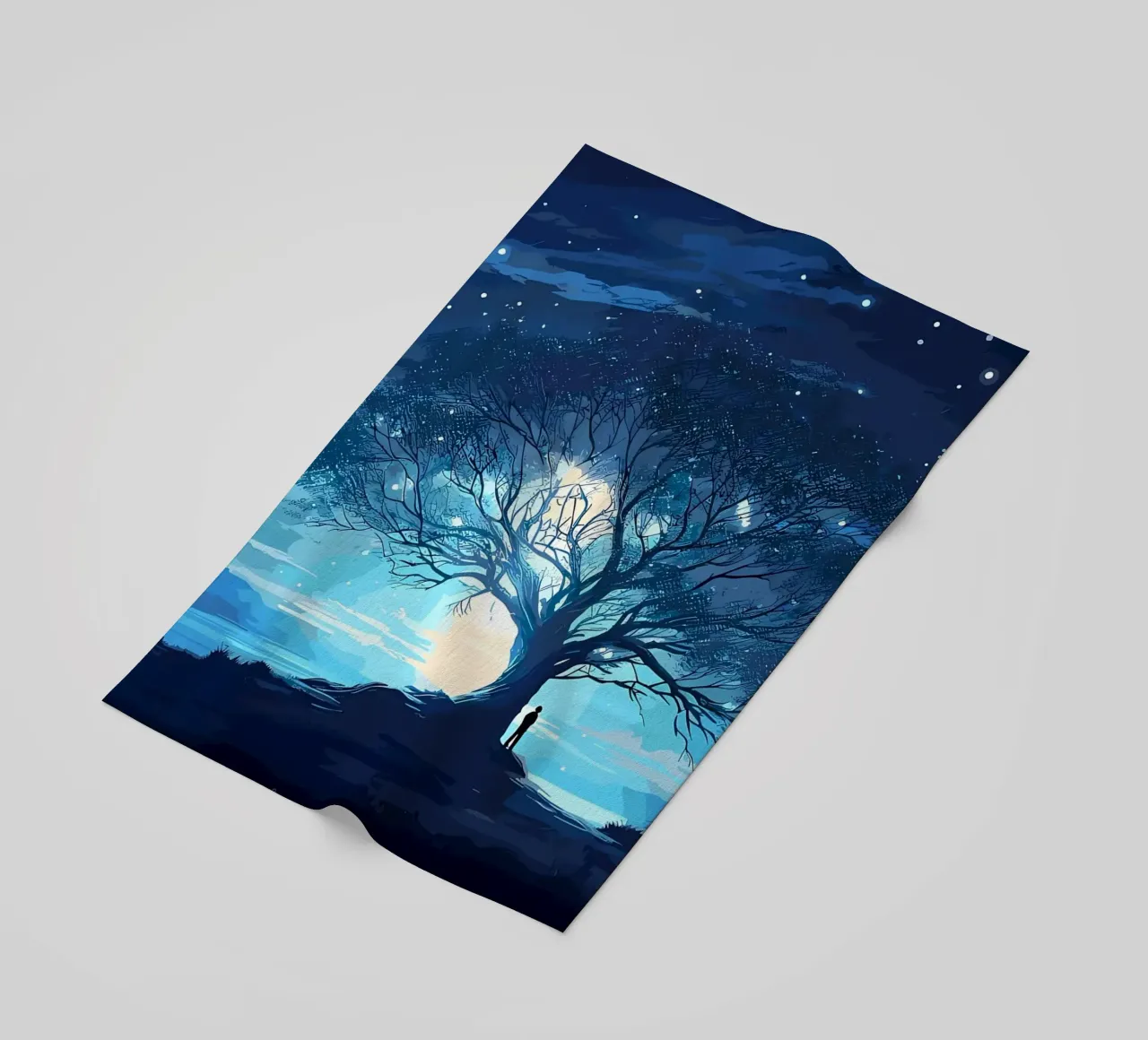 albero notte stelle telo mare da Jennifer R Spyhalski