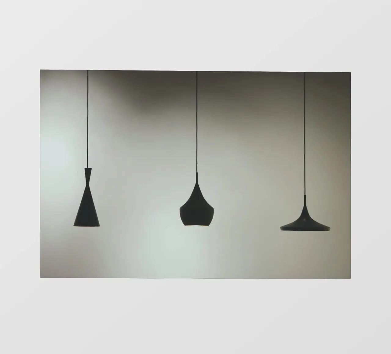 tre lampade a sospensione pellicola backlit da pastel color shape